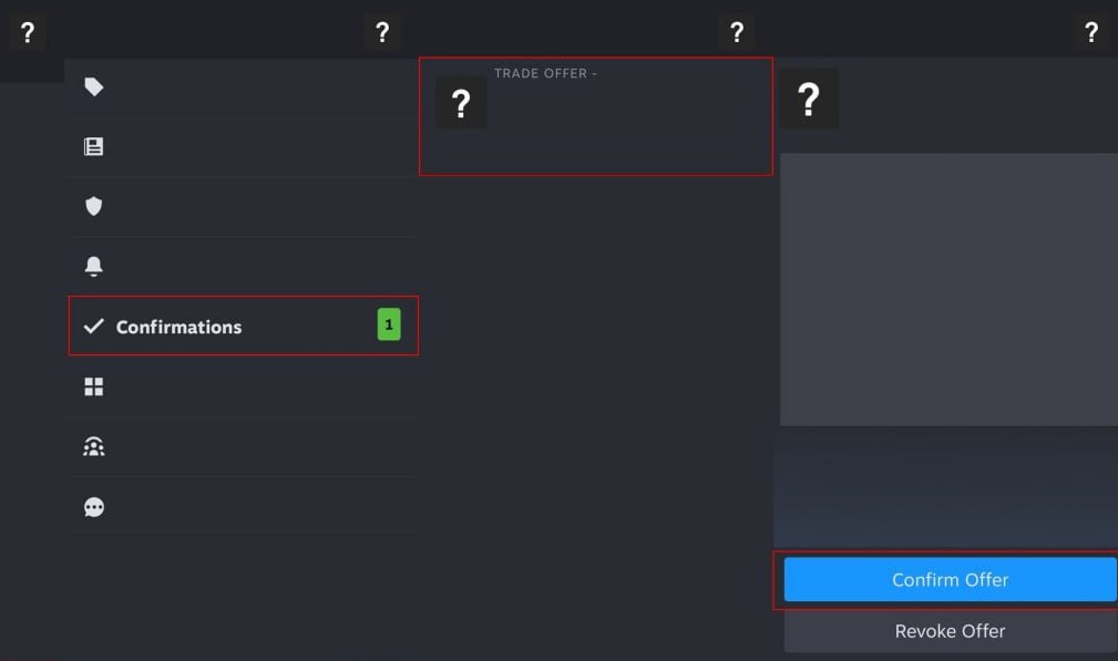 Steam mobile trade confirmation instructions